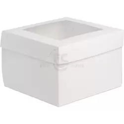 10X10X8 White Cake Box with Window