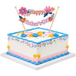 Happy Mother's Day Cake Topper Layon - Pack of 6