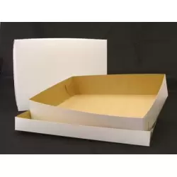 26.5X18.5X4 White Full Sheet Cake Box - Case of 25