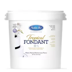 Satin Ice Tropical White Buttercream Flavored Fondant - 10 lbs