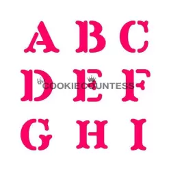 Alphabet Block Cookie Stencil Set by The Cookie Countess